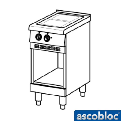 Ascobloc Ascoline AEH 300 GastO keramische kookplaat vrijstaand zonder oven logo